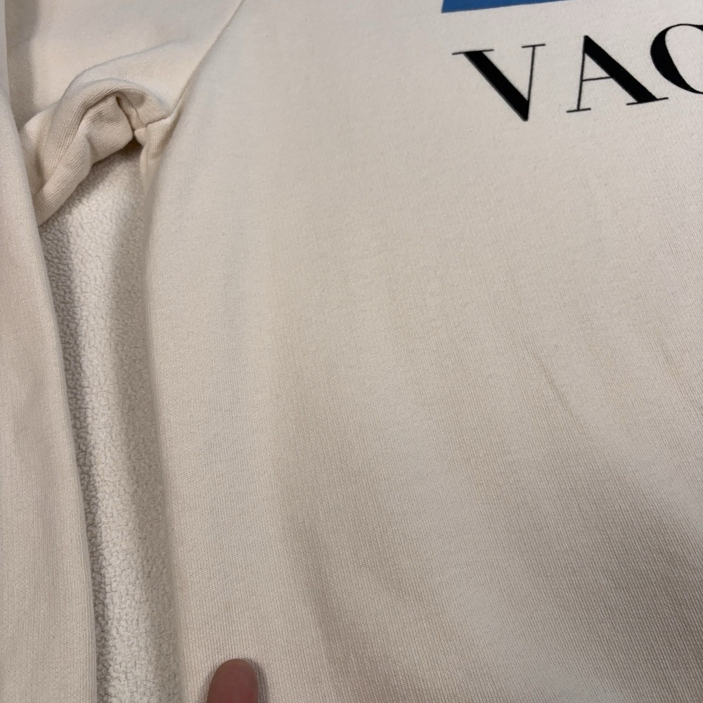 La Paz Cunha Vague Sweatshirt Men's L Off-White Spellout Graphic 100% Cotton - Picture 13 of 16